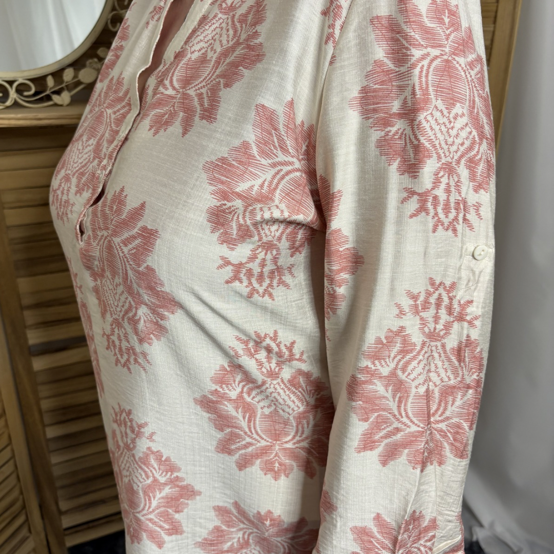 Blouse Motif Arabesque Rose