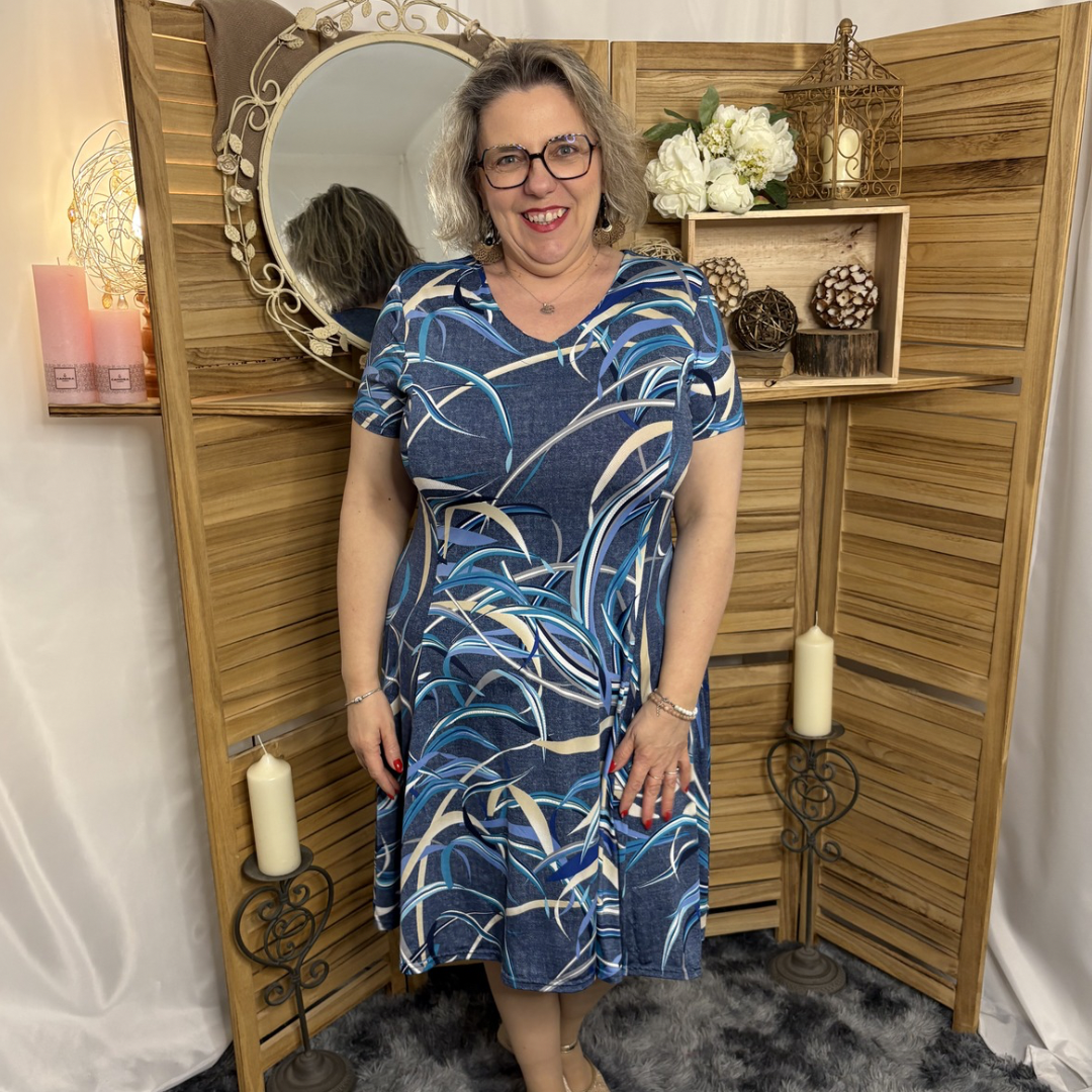 Robe à panneau grande feuille