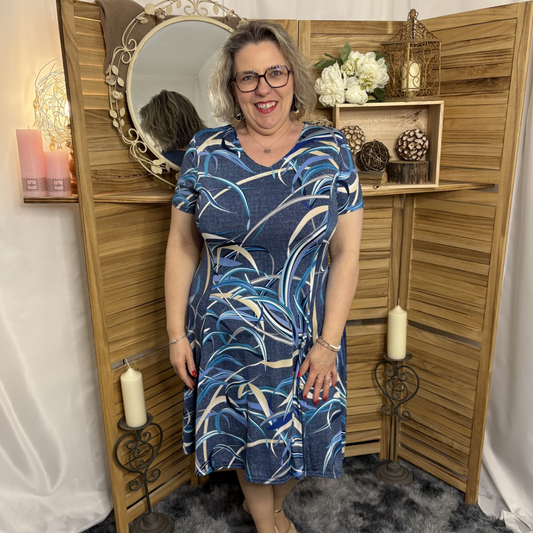 Robe à panneau grande feuille