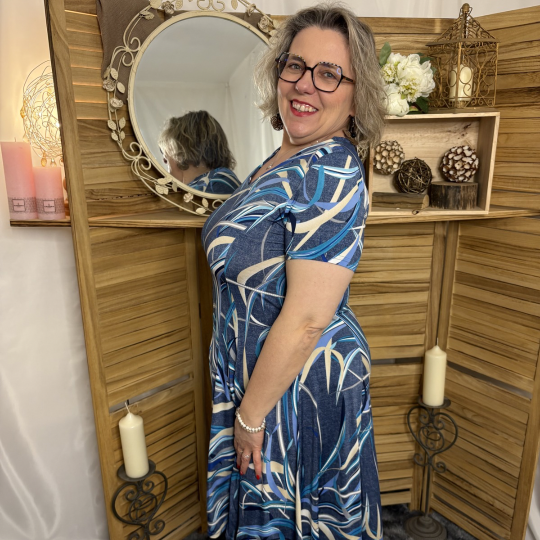 Robe à panneau grande feuille