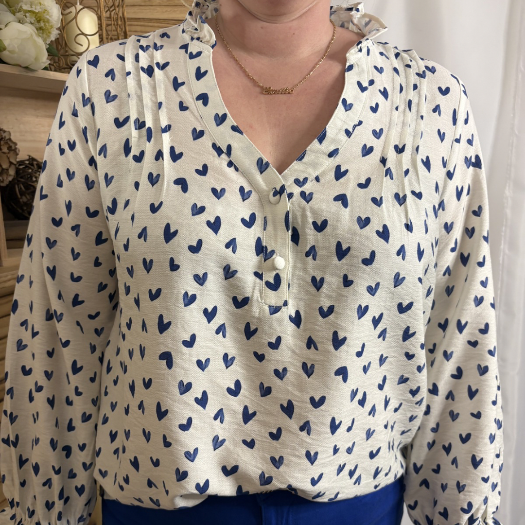 Blouse motif Cœur