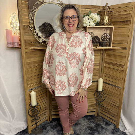 Blouse Motif Arabesque Rose