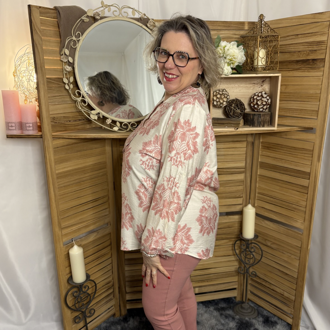 Blouse Motif Arabesque Rose