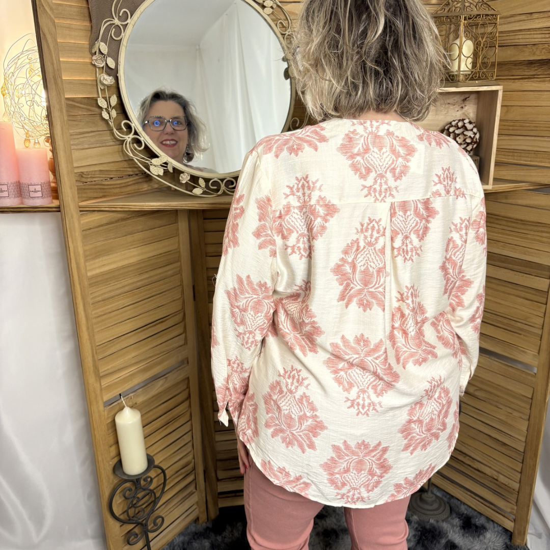 Blouse Motif Arabesque Rose