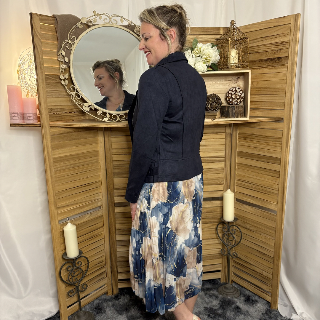 Robe Plissé Motif feuillage