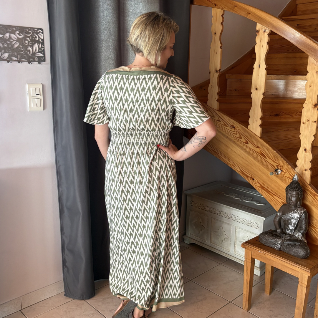 Robe longue Motif Géométique
