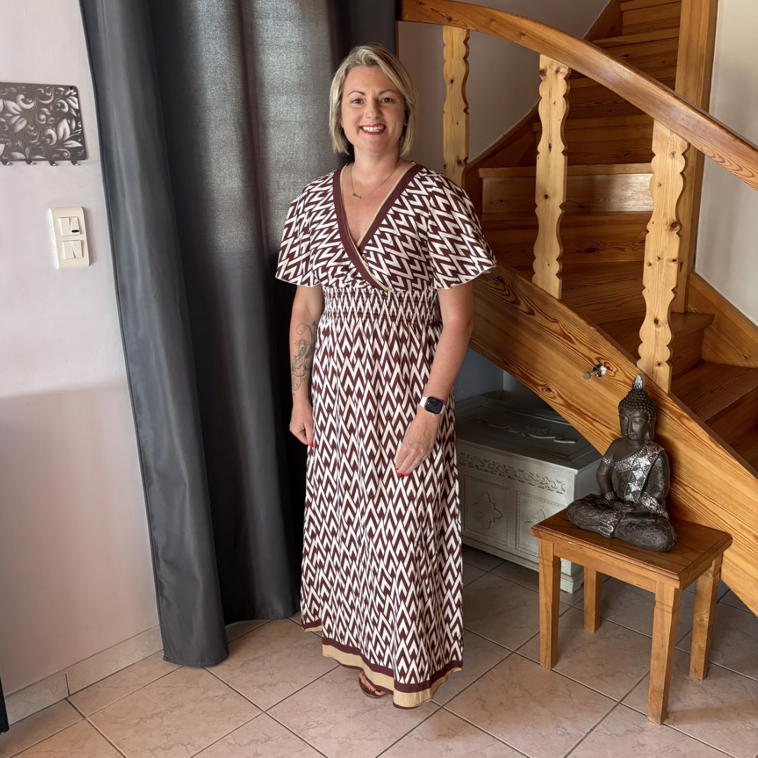 Robe longue Motif Géométique