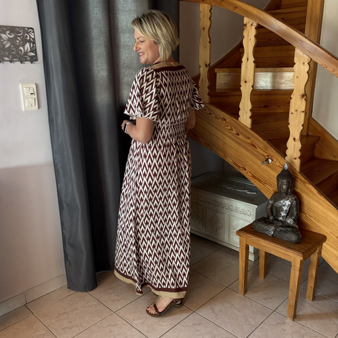 Robe longue Motif Géométique