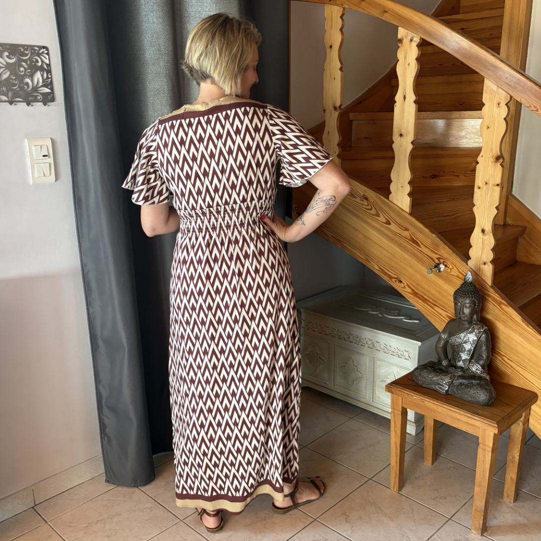 Robe longue Motif Géométique
