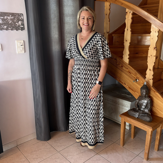 Robe longue Motif Géométique