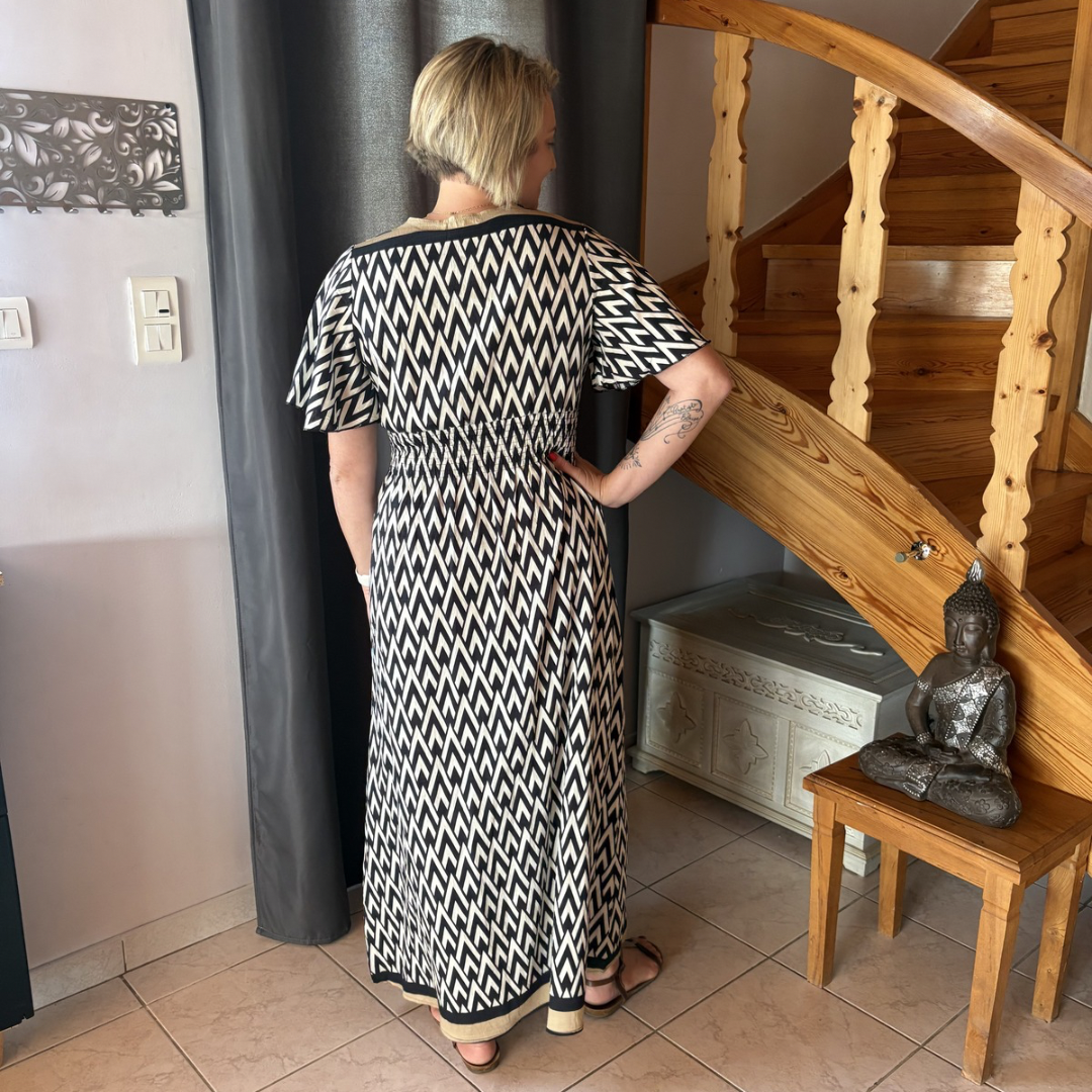Robe longue Motif Géométique