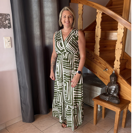 Robe longue Motif Géométique