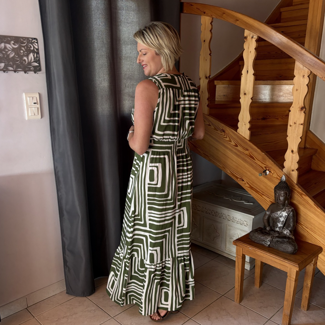Robe longue Motif Géométique